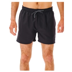 Rip Curl Offset Volley Elasticated Boardshorts in Black for men