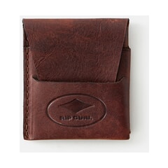 Rip Curl Quality Products Pocket Slim Leather Wallet in Brown