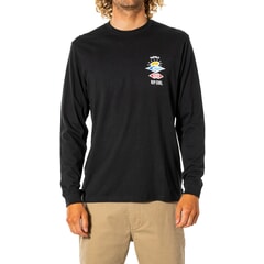 Rip Curl Search Icon Long Sleeve T-Shirt in Black