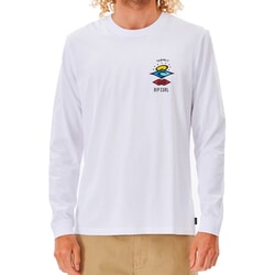 Rip Curl Search Icon Long Sleeve T-Shirt in White