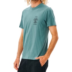 Rip Curl Search Icon Short Sleeve T-Shirt in Blue Stone