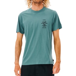 Rip Curl Search Icon Short Sleeve T-Shirt in Blue Stone