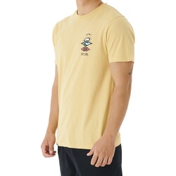 Rip Curl Search Icon Short Sleeve T-Shirt in Washed Yellow