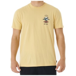 Rip Curl Search Icon Short Sleeve T-Shirt in Washed Yellow