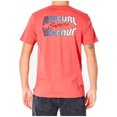 Rip Curl Surf Revival Inverted Short Sleeve T-Shirt in Retro Red