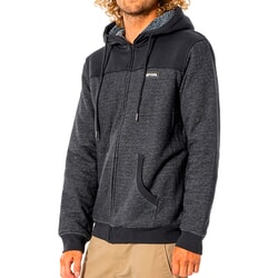 Rip Curl Surf Revival Lined Pullover Hoody in Washed Black