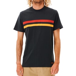 Rip Curl Surf Revival Stripe Short Sleeve T-Shirt in Black