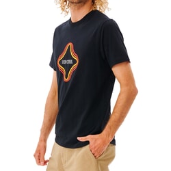 Rip Curl Surf Revival Vibrations Short Sleeve T-Shirt in Black