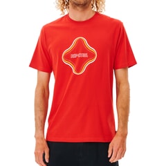 Rip Curl Surf Revival Vibrations Short Sleeve T-Shirt in Blood