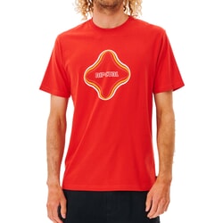 Rip Curl Surf Revival Vibrations Short Sleeve T-Shirt in Blood