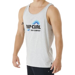 Rip Curl Surf Revival Waving Sleeveless T-Shirt in Grey Marle