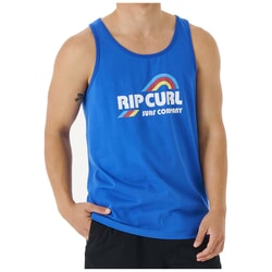 Rip Curl Surf Revival Waving Sleeveless T-Shirt in Retro Blue for men