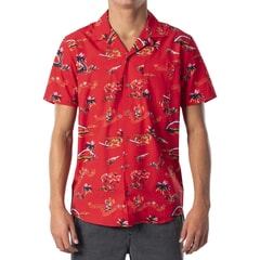 Rip Curl Velzy Short Sleeve Shirt in Bright Red