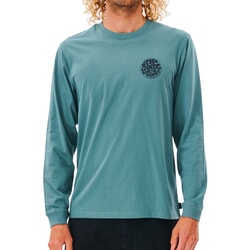 Rip Curl Wetsuit Icon Long Sleeve T-Shirt in Blue Stone