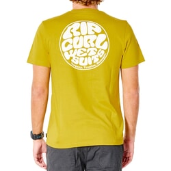 Rip Curl Wetsuit Icon Short Sleeve T-Shirt in Vintage Yellow