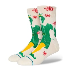 Stance Buddy The Elf Christmas Casual Socks in Off White