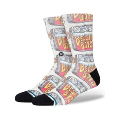 Stance Canned Beastie Boys Crew Socks in Off White