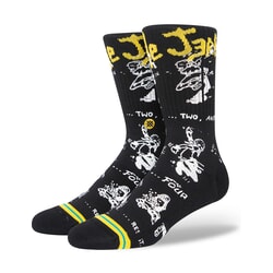 Stance Circle Jerks Crew Socks in Yellow for men and women
