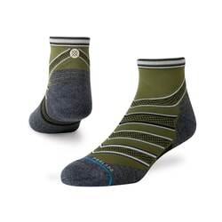 Stance Conflicted Qtr Ankle Socks in Green