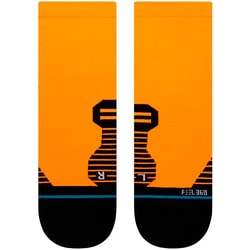 Stance Hiatus Qtr Ankle Socks in Neon Orange