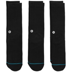 Stance Icon 3 Pack Crew Socks in Black