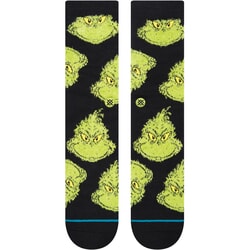 Stance Mean One The Grinch Christmas Crew Socks in Black