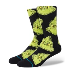Stance Mean One Christmas Crew Socks in Black for men and women