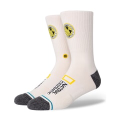 Stance Explorers Patch Crew Socks in Offwhite