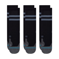 Stance Run Light 3 Pack Crew Socks in Black