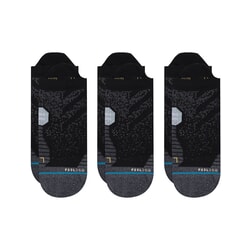 Stance Run Tab St 3 Pack No Show Socks in Black for men and women
