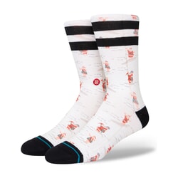 Stance Shranta Christmas Casual Socks in Off White