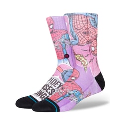 Stance Spidey Senses Marvel Crew Socks in Magenta