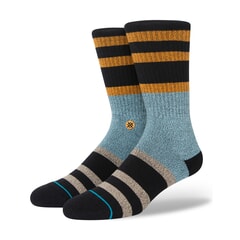 Stance Staggered Crew Socks in Washed Black