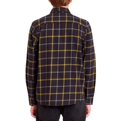 Volcom Caden Plaid Long Sleeve Shirt in Black