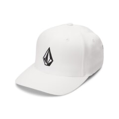 Volcom Full Stone Flexfit Curved Peak Cap in White for men