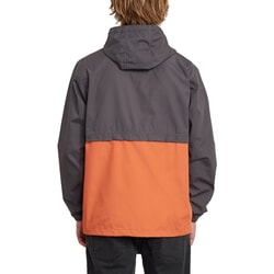 Volcom Howard Hooded Shell Jacket in Burnt Orange