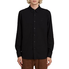 Volcom Oxford Stretch Long Sleeve Shirt in New Black