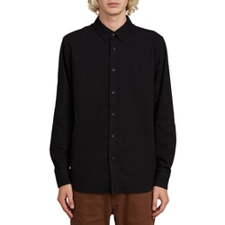 Volcom Oxford Stretch Long Sleeve Shirt in New Black