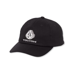 Volcom Ray Stone Adjustable Curved Peak Cap in Black