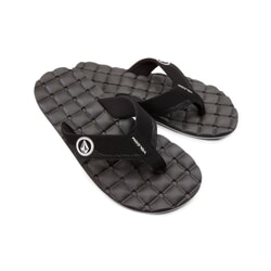Volcom Recliner Sandals in Black White