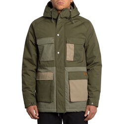 Volcom Renton Winter 5K Parka Jacket in Army Green Combo