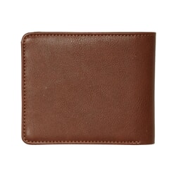 Volcom Slim Stone Faux Leather Wallet in Brown