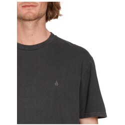 Volcom Solid Stone Embroidered Short Sleeve T-Shirt in Black