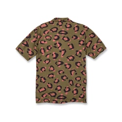 Volcom Stone Party Animals Short Sleeve Shirt in Military