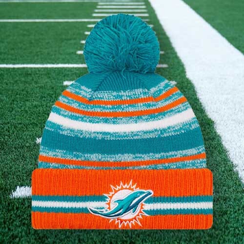 New Era Miami Dolphins NFL Sport Knit Bobble Hat