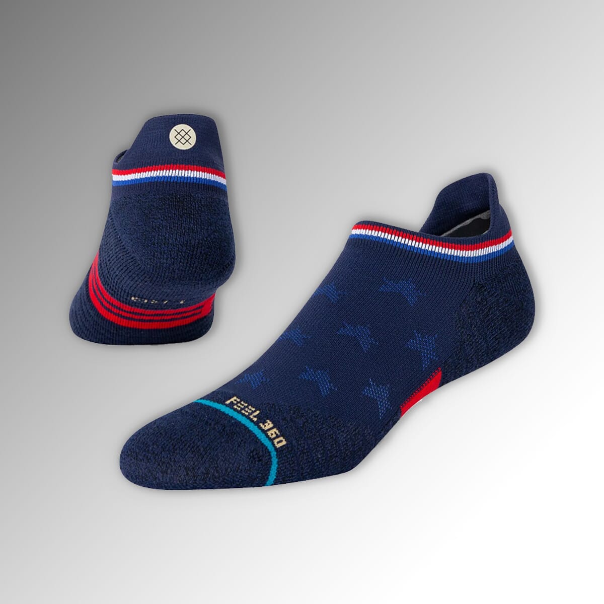 Stance Independence Tab No Show Socks in Navy