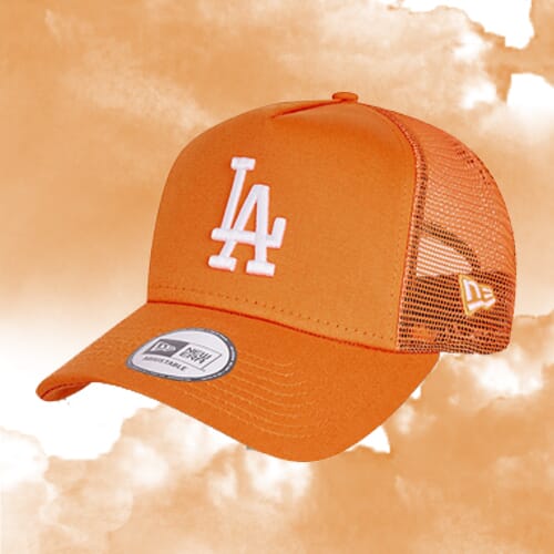 New Era Los Angeles Dodgers 9Forty Tonal Mesh Trucker Cap in Orange